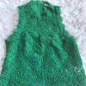Zara Green Lace Top size S